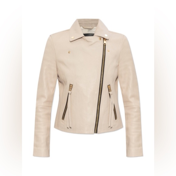All Saints Dalby Leather Biker Jacket - Picture 3 of 14